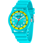 Sector H2O R3251318007 - cassa azzurra in acciaio - cinturino azzurro in plastica - quadrante azzurro/giallo